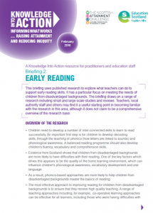 Education Scotland Briefing on Early reading